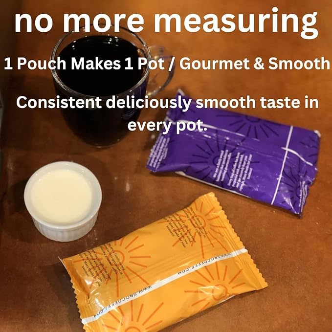 Sarasota Coffee Ground Packets | Gourmet Flavored Medium Roast Bulk Coffee Packs | Snickerdoodle | Low Acid Mold Free Singles Individual Pouches for 12 Cup Coffee Maker | 2 Ounce Bags, 36 Count