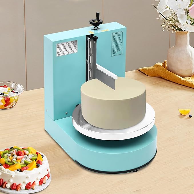 Cake Decorating Coating Machine Cream Spreading Automatic Frosting Turntable with Graduated Scraper for 4-12inch Cakes, 30-200RPM Rotating Speed