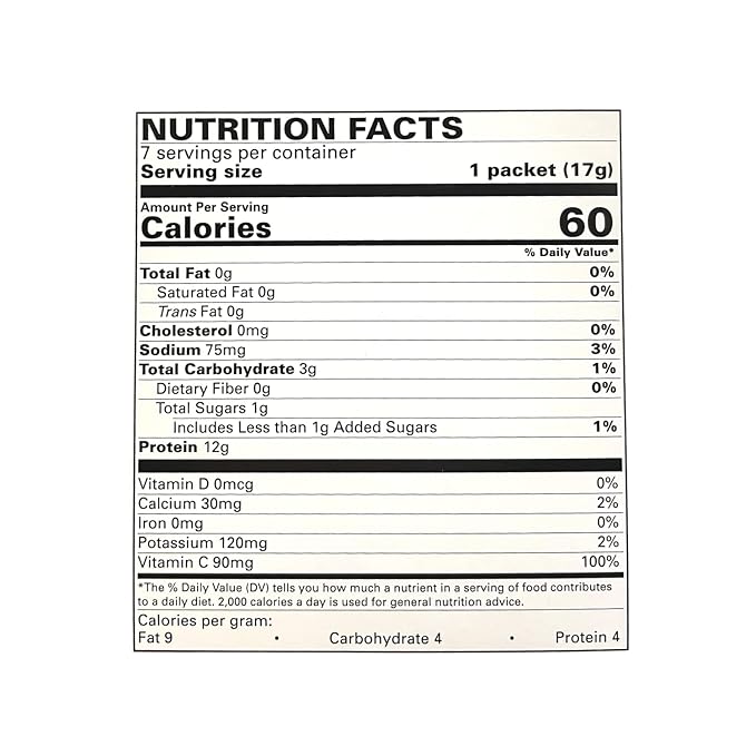 Nutmeg State Nutrition - Fruit Drink - High Protein, Low Calorie, Low Carb, Low Sugar, Fat Free, Loaded with Vitamins, 7 Servings Per Box (Orange, 1 Pack)