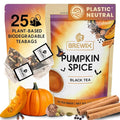 BREWIX, Pumpkin Spice Black Tea Bags (25 Pyramid Bags) | Cozy Fall Blend with Cinnamon, Ginger, Nutmeg & Clove | Caffeinated, Warm & Aromatic | Perfect for Autumn & Halloween