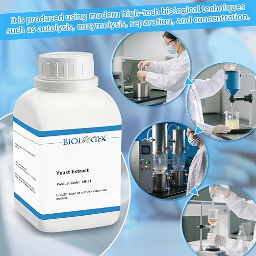 Yeast Extract Medium, Industrial Grade Nutrient Culture Medium, Yeast Extract Media Powder for Laboratory Bacterial Culture, Mycology, 500g/Bottle(1.1 lb.)