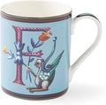 Spode Kit Kemp 12oz Mug, F Initial - Fine China Coffee Cup with Floral Alphabet Design, Custom Letter Mug for Unique Gift Giving - Personalized Kitchen Drinkware, Dishwasher Safe & Stylish