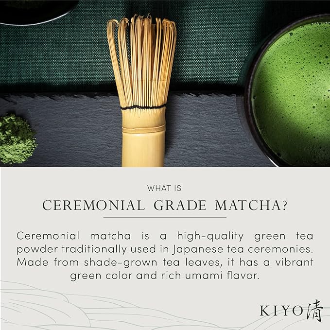Kiyo Matcha Signature Grade Shuga Ceremonial Uji Matcha - Pure Japanese First Harvest Ceremonial Grade Matcha Green Tea Powder from Uji, Japan (40g/1.4oz)