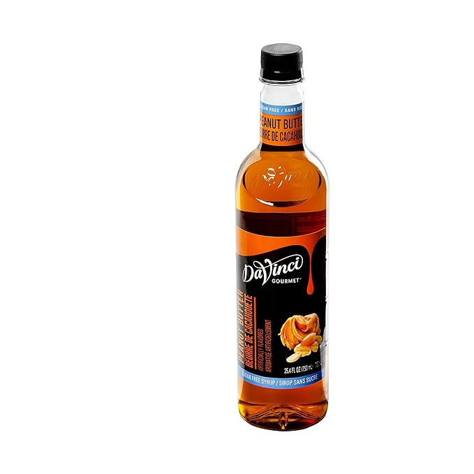 DaVinci Gourmet Sugar-Free Peanut Butter Syrup, 25.4 Fluid Ounces (Pack of 4)