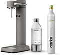 Aarke Carbonator lll with CO2 Cylinder, Sparkling & Carbonation Water Machine, Stainless Steel with PET BPA-Free Reusable Bottle Volume 1L/34 fl oz (Matte Grey)