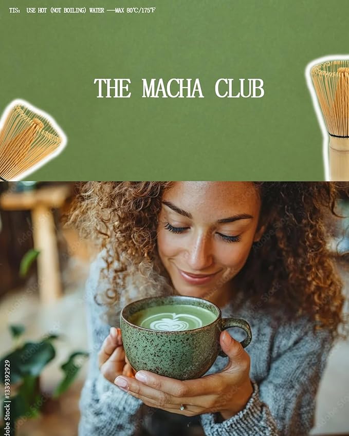 Matcha Whisk, Matcha Bamboo Whisk, Matcha Whisk Set for Matcha Powder Handcrafted Organic Traditional Japanese Chasen, 100-Prong Matcha Stirrer Wisk Mixer Brush for Authentic Tea Preparation