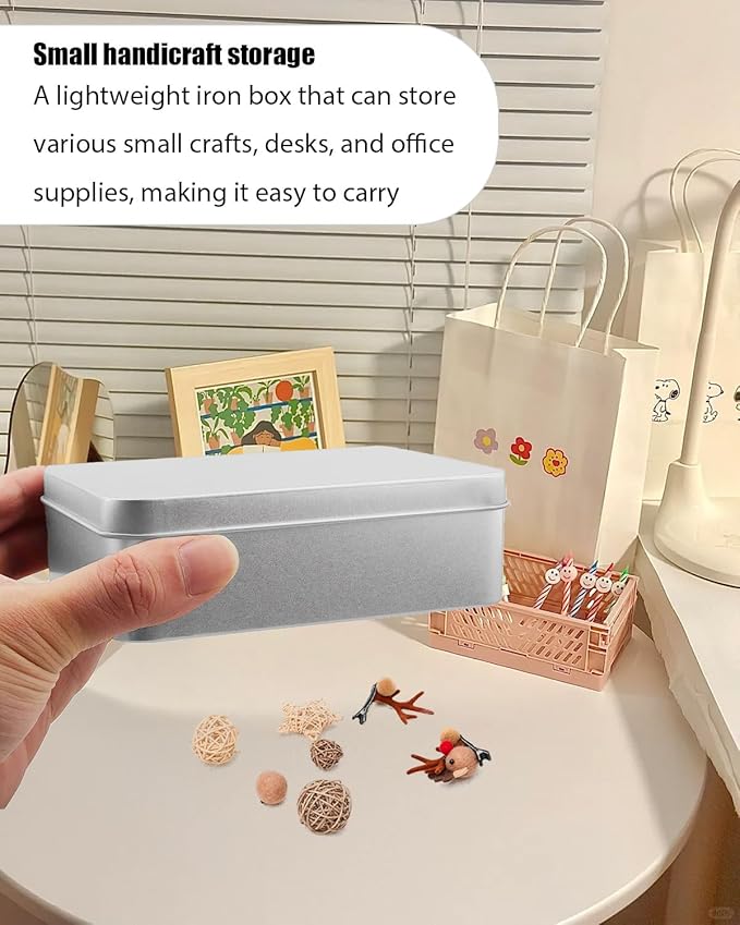 Metal Tins Box With Lid, 8 Pack Cookie Tins With Lids Tin Containers With Lids For Treats, Gifts, Favors, Candle And Crafts (4.2 x 2.75 x 1.57)