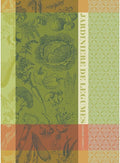 Garnier Thiebaut Jardiniere Vert (Green Planter) French Kitchen Towel 22"x30", Cotton, Jacquard