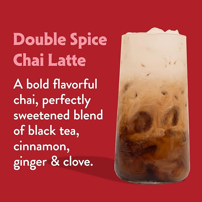 STASH Double Spice Chai Latte - Dairy Free Plant Based Tea Concentrate - Caffeinated - 32 fl oz, 5 Servings (Pack of 6)