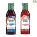 Walden Farms Syrup Variety Pack – Blueberry & Strawberry – Zero Calorie, Sugar-Free, Low Carb, Keto-Friendly, Gluten-Free, Vegan – 12 oz Bottles (Pack of 2)