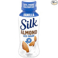 Silk Shelf-Stable Almondmilk, Less Sugar Vanilla, Dairy-Free, Vegan, Non-GMO Project Verified,10 Ounce (Pack of 12)