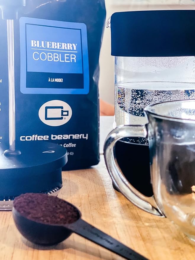 Coffee Beanery, Blueberry Cobbler Flavored Coffee, Specialty Arabica Coffee, Medium Roast, 12 ounce, Automatic Drip (Ground)
