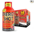 Fruit Punch Extra Strength Energy Shot 48 pk – 260mg Natural Caffeine B12 B6 – Energy & Focus Support – 2 Servings Sugar Free Zero Calorie Green Tea B-Vitamins Electrolytes Vegan – 1.93 fl oz