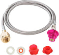 Pink Quick Connect CO2 Adapter 60in Hose Kit, CGA320 CO2 Cylinder Tank Direct to Sparkling Water Soda Maker for Terra DUO Art Gaia Aqua Fizz