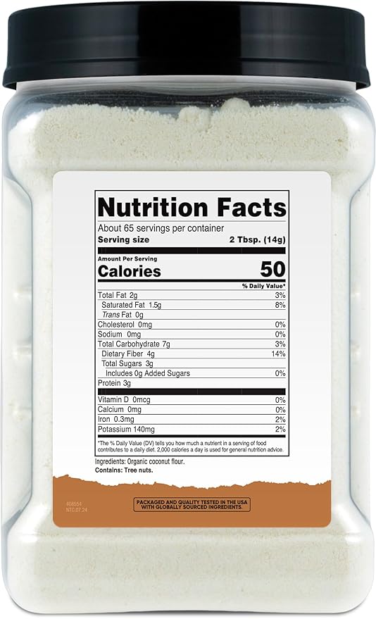 Nutricost Pantry Organic Coconut Flour (2 LB) - Gluten-Free, GMO-Free