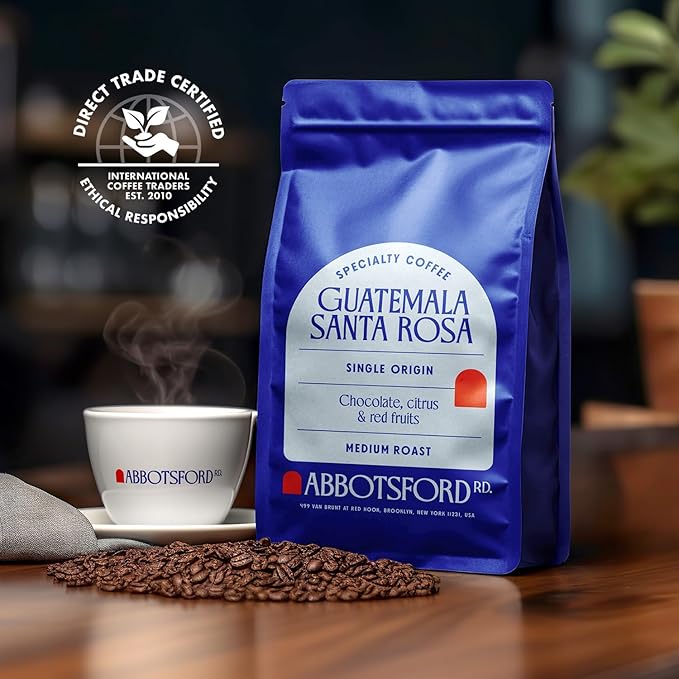 Guatemala Santa Rosa Whole Bean Medium Roast Coffee, 12 oz Specialty Bag, Flavored Whole Bean Coffee with Chocolate, Citrus & Red Fruit Notes, Perfect for Enthusiasts