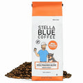 Stella Blue Whole Bean Coffee, Miss Peaches Blend, Medium Roast, Citrus, Caramel and Fruity Notes, 100% Arabica, Ethically Sourced from Central and South America, 12 oz bag