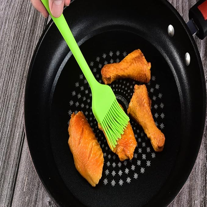 Silicone brush, Oil Brush for BBQ Kitchen Cooking Baking and Grilling (4 PCS,blue)