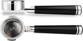 LILQ 58mm Bottomless Naked 2 Ears Portafilter Compatible with Breville Machines– Includes 18–20g Basket (Aluminum Flat, 58mm For Breville)