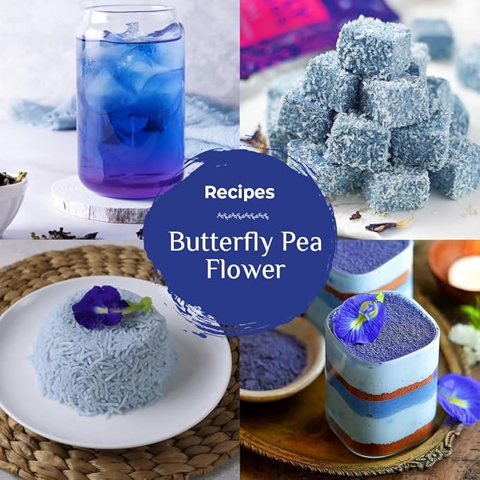 BLUE TEA - Butterfly Pea Flower Tea - 15 Count - Pyramid Plant Based Tea Bag | ANTIOXIDANT RICH | Herbal Tea - Caffeine Free - Detox Tea - Flower Based - Non Bitter | Reusable Tin Pack