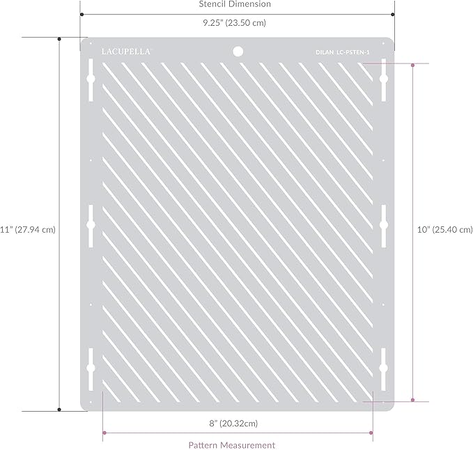 Cake Baking Stencil - Seamless Delicate Pattern for Decorating Tall Double Barrel Cake to Use with Buttercream, Royal Icing, Ganache, Paint, Airbrush (RHOMBA)