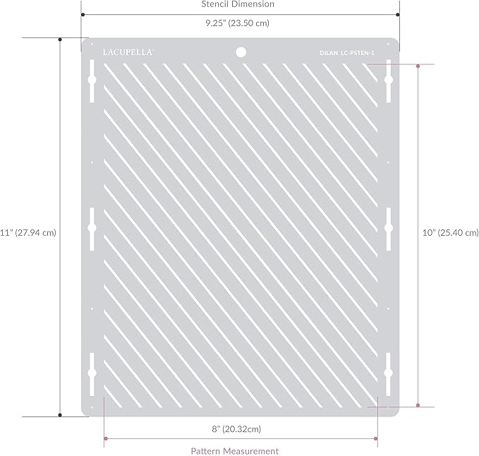 Cake Baking Stencil - Seamless Delicate Pattern for Decorating Tall Double Barrel Cake to Use with Buttercream, Royal Icing, Ganache, Paint, Airbrush (Reine)
