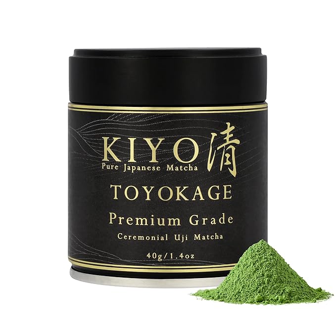 Kiyo Matcha Premium Grade Toyokage Ceremonial Uji Matcha - Pure Japanese First Harvest Ceremonial Grade Matcha Green Tea Powder from Uji, Japan (40g/1.4oz)