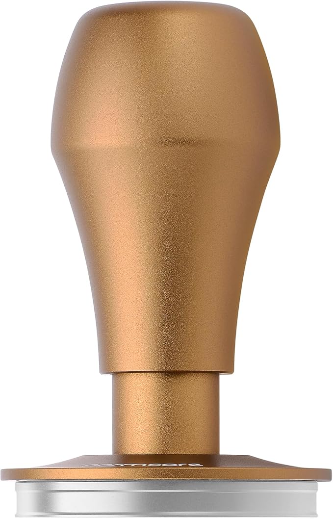 Normcore 49.7mm Coffee Tamper V4.1, Spring-loaded Tamper with Click Feedback For La Pavoni Pre-Millennium, ROK Espresso Maker, Bronze