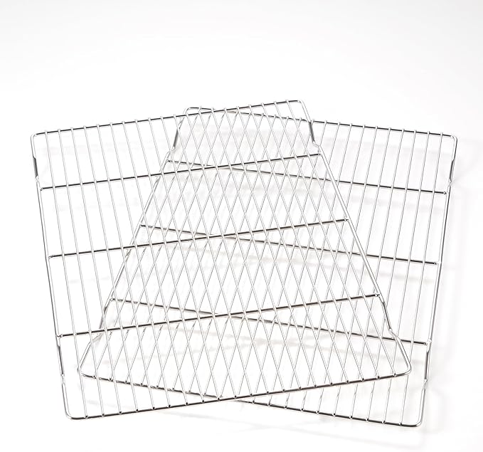 2-Pack Cooling Racks for Baking, 10x15 Inch Heavy Duty Stainless Steel Wire Baking Rack, Oven Safe Cookie Cooling Rack Set, Fits Half Sheet Pan, Dishwasher Safe & Non-Toxic