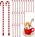 30 Pcs Christmas Coffee Stirrers Candy Cane Swizzle Sticks Coffee Bar Decoration Hot Cocoa Plastic Cocktails Drink Stirrers Reusable Beverage Stir Gifts for Xmas Party Supplies(Red, White)