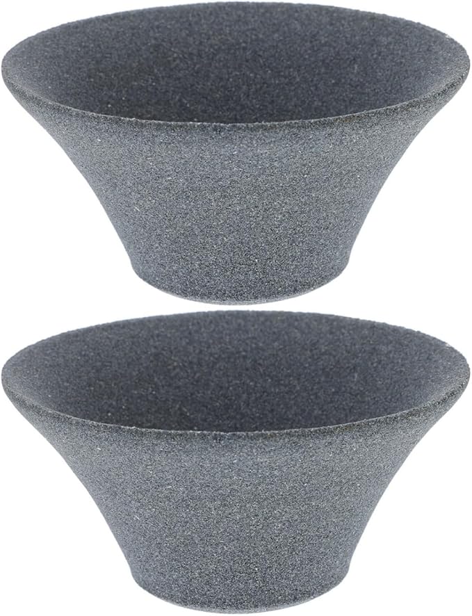 2Pcs Japanese Coffee Filters Ceramic Coffee Dripper Reusable Dripper Paperless Tea Strainer Light Grey, 4.52x4.52x2.36inch