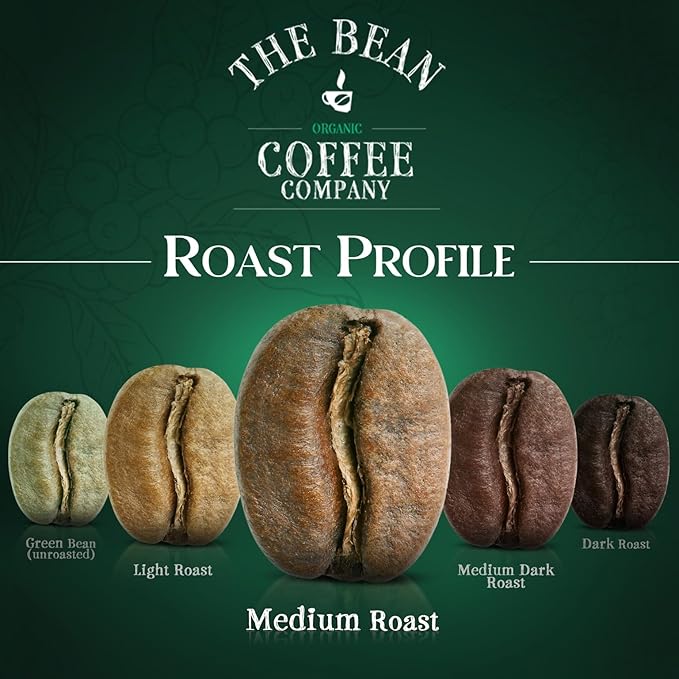The Bean Coffee Company Organic Coffee Water Processed DECAF Aloha Bean Hawaiian Hazelnut Medium Roast Whole Bean Coffee 16-Ounce (Pack of 2)