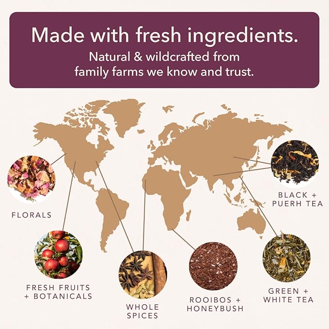 Tranquil Peach Herbal Tea – Caffeine-Free Loose Leaf Blend with Chamomile, Peach and Pineapple – Soothing Hot or Iced Tea for Relaxation – 75 to 100 Cups – Ethically Sourced and Hand-Blended in USA