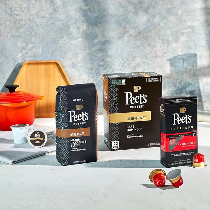 Peet's Coffee, Medium Roast Single Serve Coffee Pods - Big Bang 48 Count (1 Box of 48 Pods)