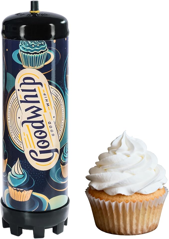 2.2L 1364g Whipped Cream Charger Tank (1 Pack), Fits with Any Standard Dispensers, Leak Proof Steel