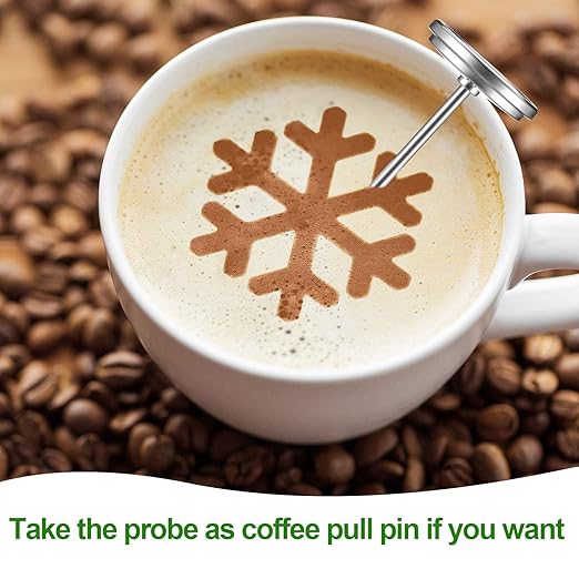Frienda 3 Pcs Instant Read 1 Inch Dial Thermometer Pocket Food Thermometer with 3 Pcs Calibration Sleeves for Coffee Drinks Chocolate Milk Foam