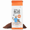 Stella Blue Ground Coffee, Miss Peaches Blend, Medium Roast, Citrus, Caramel and Fruity Notes, 100% Arabica, Ethically Sourced from Central and South America, 12 oz bag