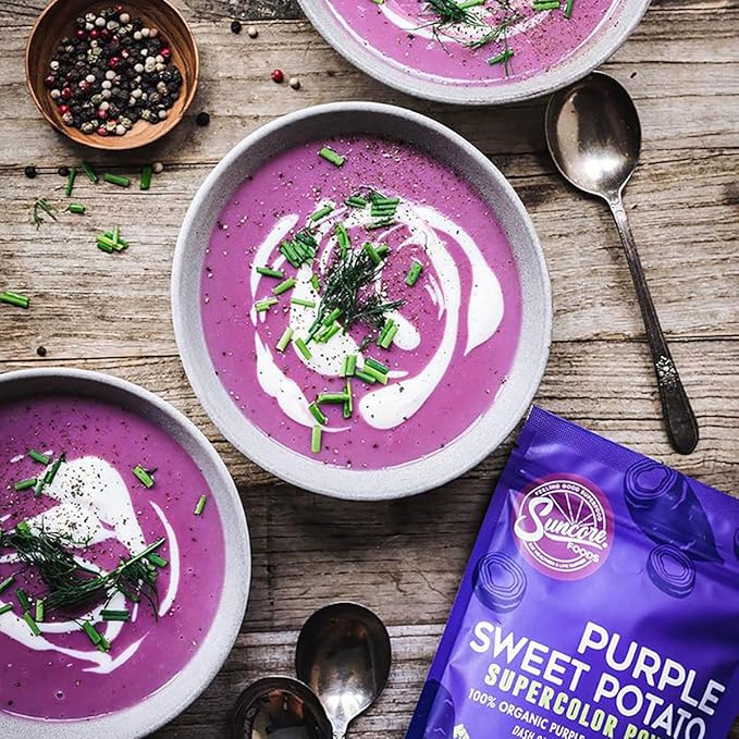 Suncore Foods Purple Sweet Potato Powder, Purple Food Coloring Powder, Gluten-Free, Non-GMO, 5oz (1 Pack)