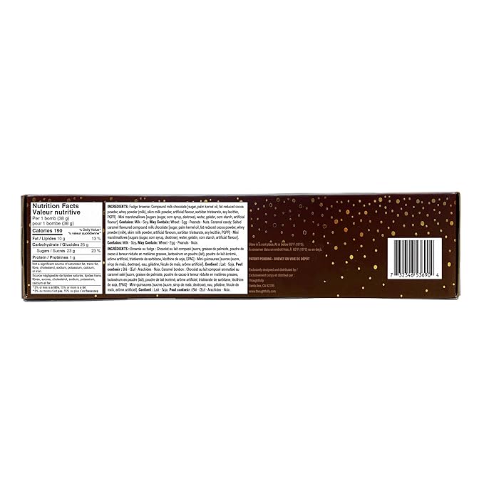 BomBombs, Hot Chocolate Bombs, Includes Fudge Brownie and Caramel Candy Cocoa Bombs Filled with Marshmallows, Pack of 5