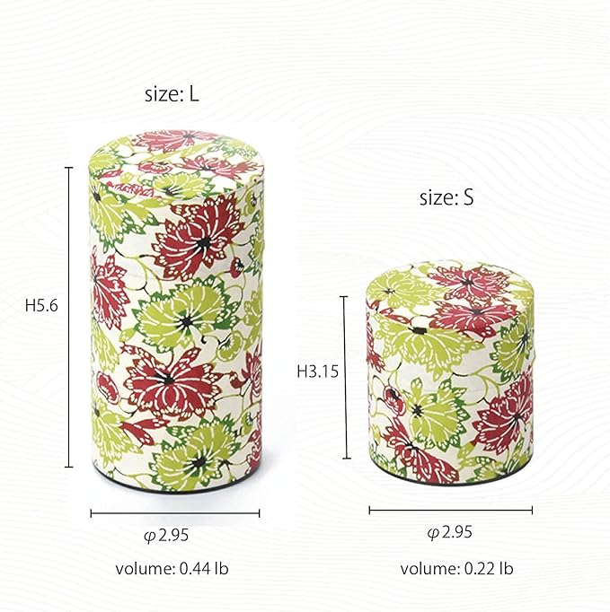 Japanese Pokkan Coffee Spice Tea Tin Canister Washi Paper Storage with Lid 7.05 oz Capacity (Neko/L)