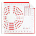 15.7x23.4 Pizza Mats for Rolling Dough - Stain-Proof Large Silicone Baking Mat with Measurements, Non-Stick Baking Rolling Mat - Heat Resistant Kneading Dough Sheet for Bread, Pizza, Pasta & Pie