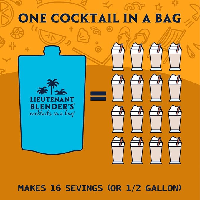 Lt. Blender's Pumpkin Spice in a Bag Cocktail Mixer - Each Bag Makes 1/2 Gallon of Cocktails - Add Alcohol or make as a Mocktail (Pack of 3)