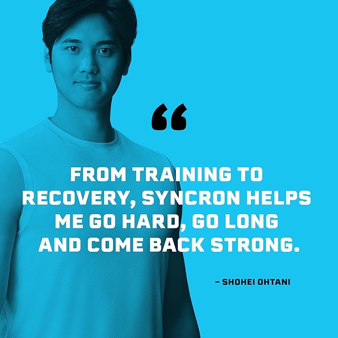 Syncron Post Workout Sports Drink Endorsed by Shohei Ohtani, Sugar Free Electrolyte Hydration, Aluminum Bottled Drink, Taurine, L Arginine & BCAAs for Athletes, Watermelon Kiwi, 6 Pack, 16 oz