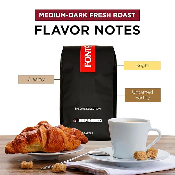 Fonte Coffee Roaster - Home Espresso Coffee - Medium-Dark Fresh Roast - Roasted in Seattle - Single Origin - Sweet, Caramel, Cocoa - 12 oz - F2
