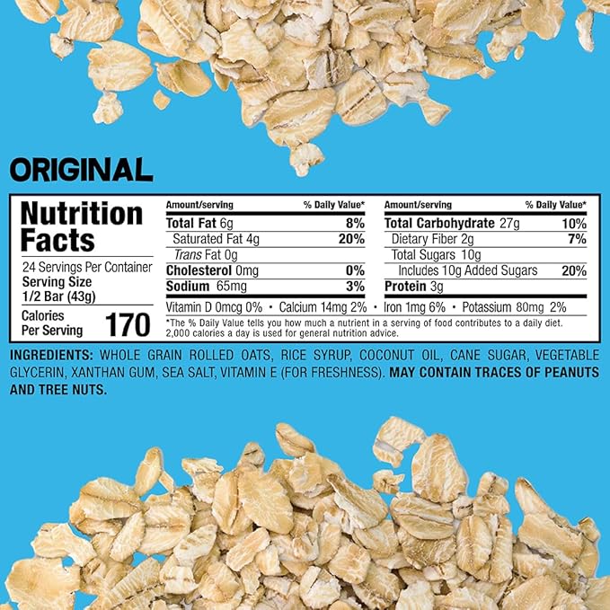 Bobo's Original Oat Bars, Gluten Free, Non-GMO, Whole Grain Oats, Pack of 12 | Snack Bars | On-the-Go | Made with Simple Ingredients
