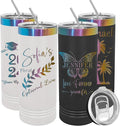 Personalized Skinny Tumbler with Lid and Straw by iProductsUS, 22oz Rainbow Stainless Steel Engraved Custom Cup with Name Text, Customized Mothers Day Gifts for Mom, Her, Christmas, Birthday (Prism)