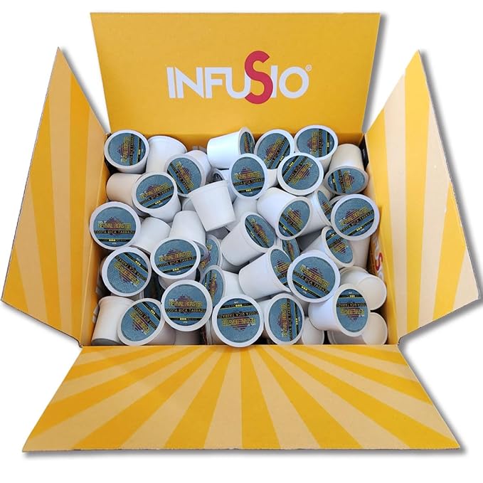 InfuSio Coffee Pods – Revival Roaster Collection - 96 Count, Single Serve Coffee Pods for Keurig K Cup® Brewers, Compatible with Keurig 2.0 Brewers Costa Rica Tarrazu (Medium Roast Coffee)