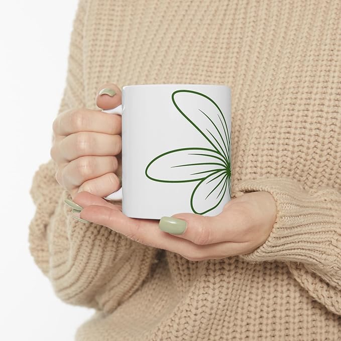 11 OZ Novelty Coffee Mugs - Christmas Gift (Floral Theme)