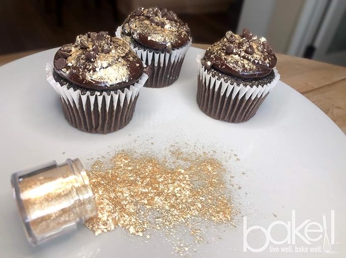 Bakell Tinker Dust - Black Shimmer (25g 1x Jar) | Edible Glitter for Cakes, Cupcakes, Cake Pops, Drinks, Dessert