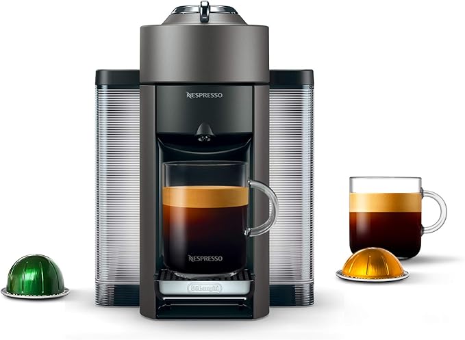 Nespresso Vertuo Coffee and Espresso Machine by De'Longhi,54 oz, Titan,Gray